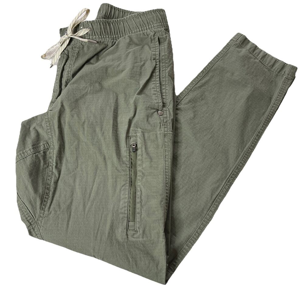 Vuori Men’s M Olive Green Ripstock Organic Cotton Jogger Drawstring V412 Pants